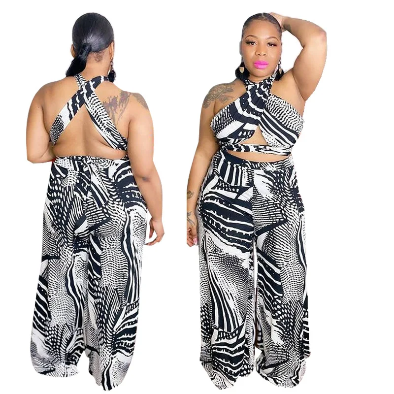 2021 summer dress woman fashion plus size women clothing lace-up printed two-piece trousers scSC0217
2021 summer dress woman fashion plus size women clothing lace-up printed two-piece trousers scSC0217