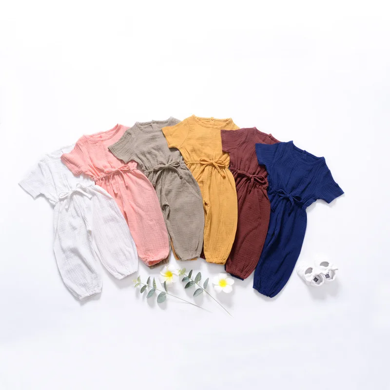Baby Rompers Solid Color Clothes Infant Boy Girl Short Sleeve jumpsuits Summer Autumn bodysuit Knickerbockers
Baby Rompers Solid Color Clothes Infant Boy Girl Short Sleeve jumpsuits Summer Autumn bodysuit Knickerbockers