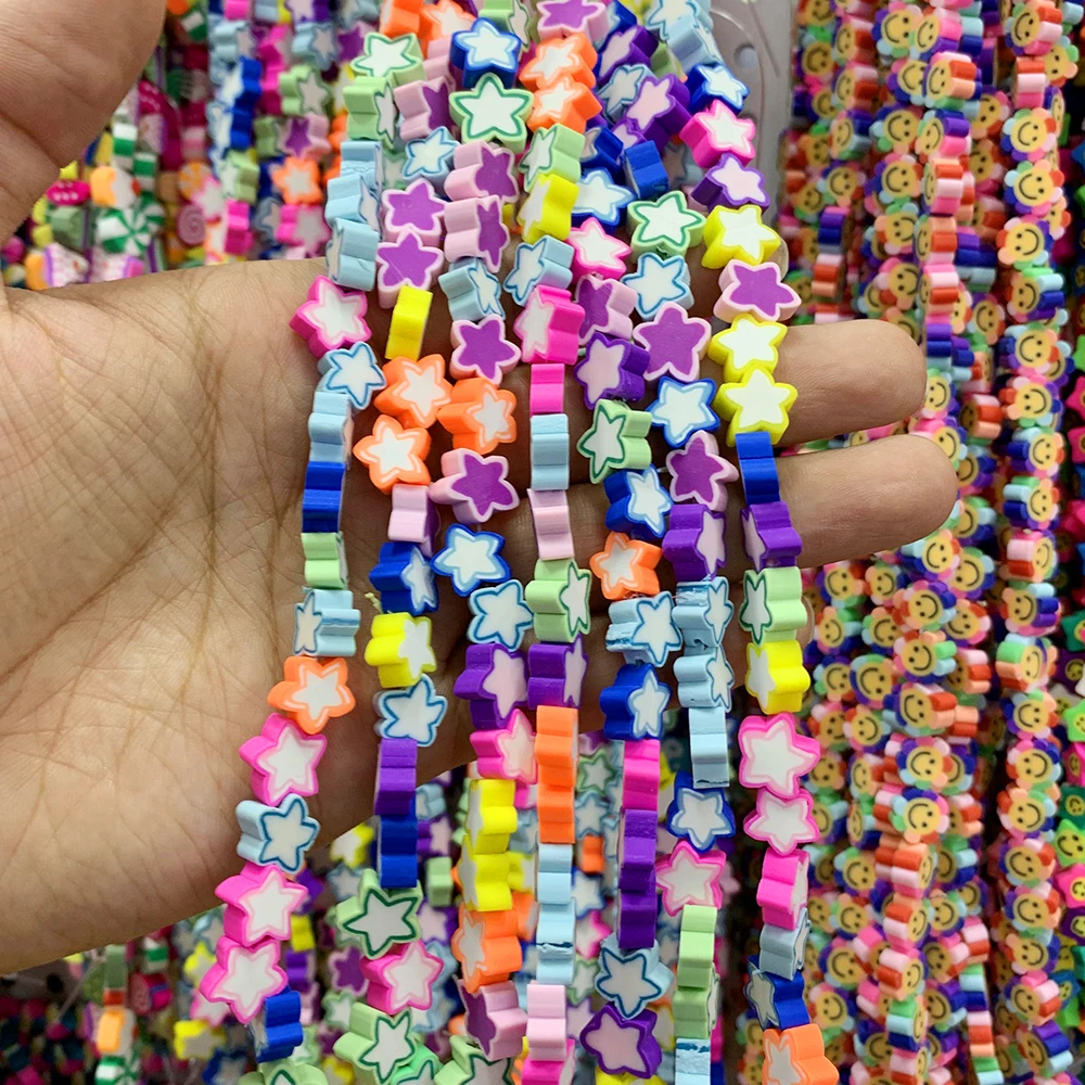 Coloful Star Shape Clay Beads Chain Multicolor Polymer Clay Beads For DIY Jewelry Making
Coloful Star Shape Clay Beads Chain Multicolor Polymer Clay Beads For DIY Jewelry Making
