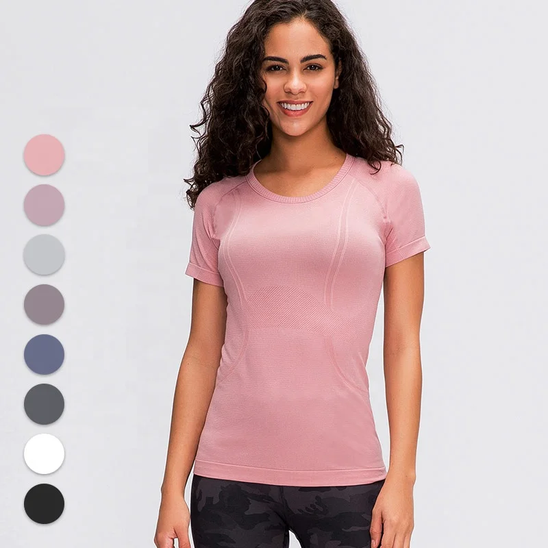 T-shirt Tops New Women's Custom Logo Slim Yoga Short Sleeve Breathable Workout Running Round Neck Gym Quick Dry Sports
T-shirt Tops New Women's Custom Logo Slim Yoga Short Sleeve Breathable Workout Running Round Neck Gym Quick Dry Sports