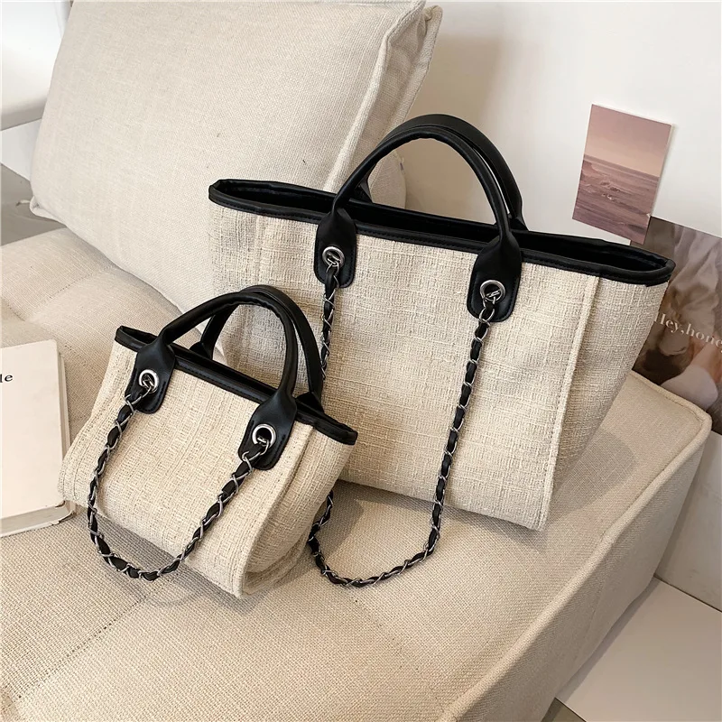 Jute Like Canvas Tote Handbags Shoulder Bag Ladies for Women Handbag For Mother Big Size Small Size Canvas Tote Handbags
Jute Like Canvas Tote Handbags Shoulder Bag Ladies for Women Handbag For Mother Big Size Small Size Canvas Tote Handbags