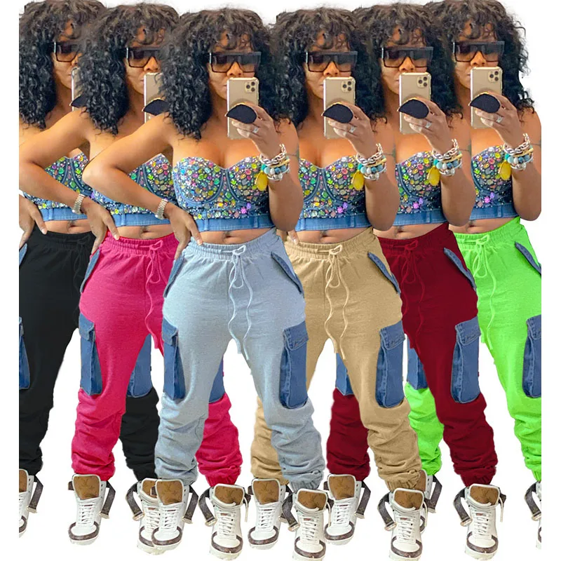 Free Shipping fashion sports street dance street patchwork color women's cargo pants loose fitting casual pants for women, Customized color
Free Shipping fashion sports street dance street patchwork color women's cargo pants loose fitting casual pants for women, Customized color