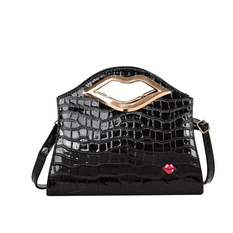 2021 Women Metal Lip Handbags Personality Crocodile Pattern Crossbody Bags For Ladies Patent Leather Bag New Clutch Purse, 6 colors
2021 Women Metal Lip Handbags Personality Crocodile Pattern Crossbody Bags For Ladies Patent Leather Bag New Clutch Purse, 6 colors