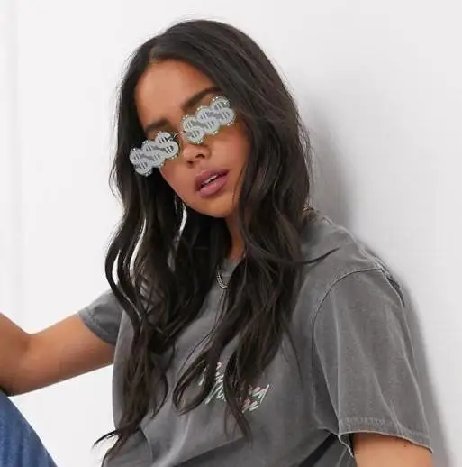 Newest Fashion Women Frameless Dollar $ Sunglasses Colour Frame Party Glasses, 7 color
Newest Fashion Women Frameless Dollar $ Sunglasses Colour Frame Party Glasses, 7 color