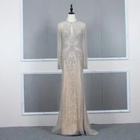 Luxury Sexy Elegant Beaded Crystal Long Sleeve Evening Dress Pleated Mermaid Princess Evening Dress Women
Luxury Sexy Elegant Beaded Crystal Long Sleeve Evening Dress Pleated Mermaid Princess Evening Dress Women