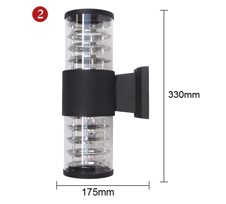 E27 Aluminum Modern Surface Mount Outdoor Landscape Garden Wall Lamp