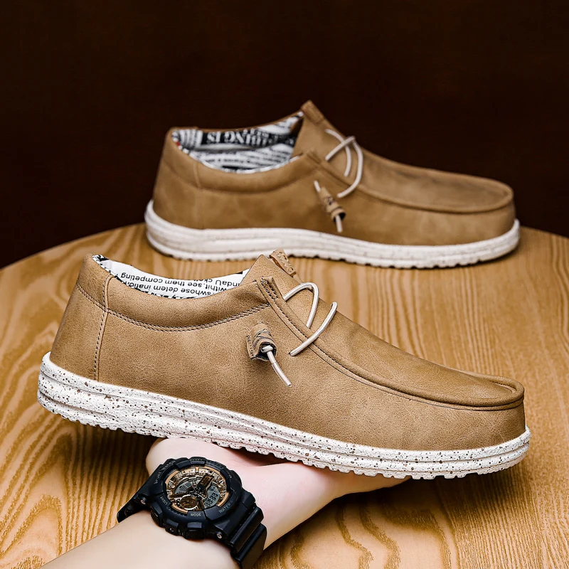 Men's Casual Shoes Simple Leather Lightweight Breathable Fashion Anti-collision Cushioning Wear-resistant Non-slip Shoes Men
Men's Casual Shoes Simple Leather Lightweight Breathable Fashion Anti-collision Cushioning Wear-resistant Non-slip Shoes Men