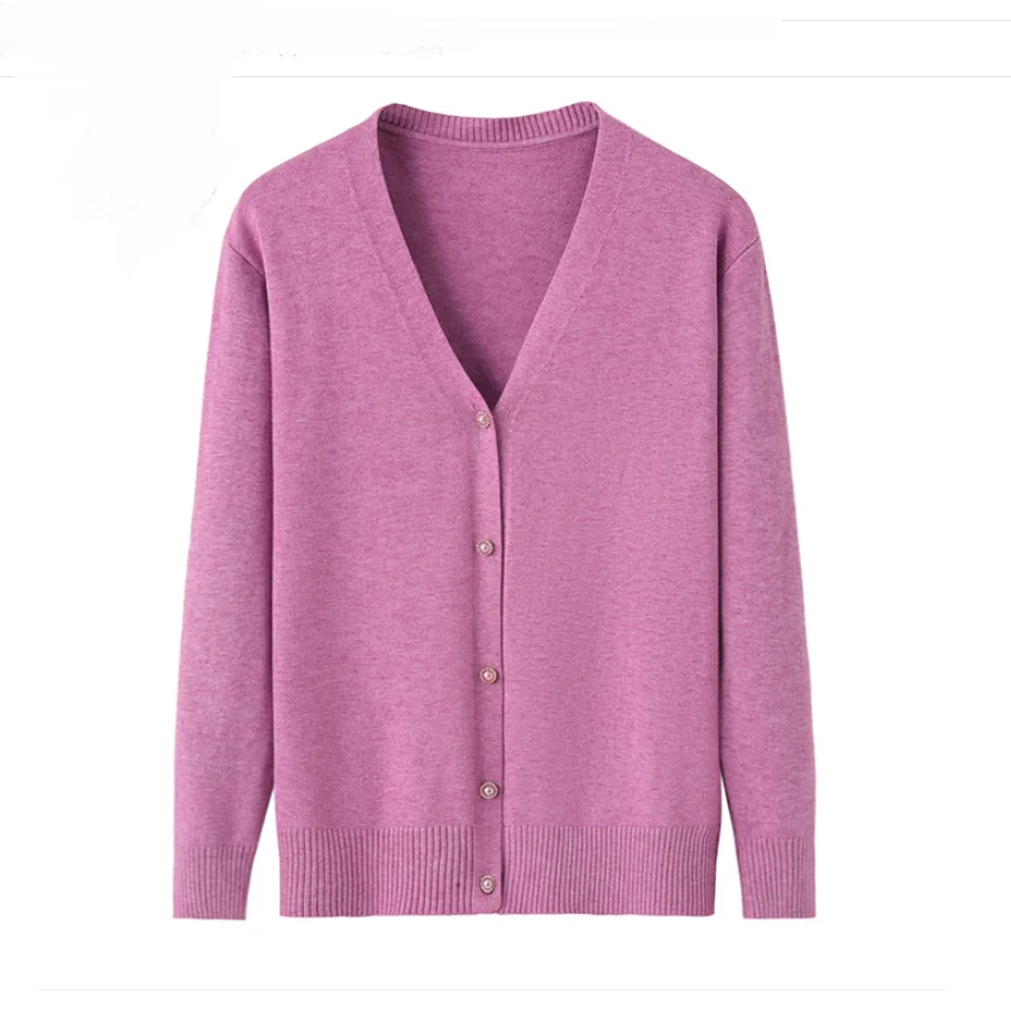 Korean loose short knitted sweater section spring and autumn V neck long-sleeve elegant women's cardigan
Korean loose short knitted sweater section spring and autumn V neck long-sleeve elegant women's cardigan