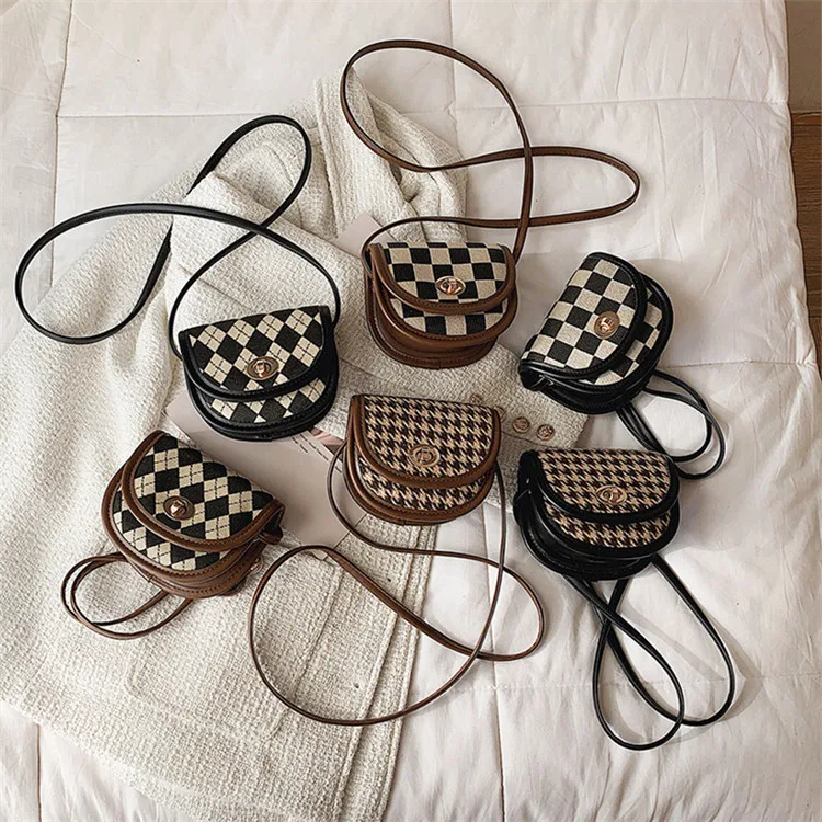 New Design Children Wallet Small Coin Box Bag Vintage Mini Checkerboard Little Girl Purses Handbags Kids One Shoulder Bags, Brown
New Design Children Wallet Small Coin Box Bag Vintage Mini Checkerboard Little Girl Purses Handbags Kids One Shoulder Bags, Brown