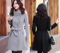 

2020 Korean Women's Cashmere Coat Female Autumn Long Slim Cardigan Especially Women Winter Long Coats Thick Warm Feminine Coat