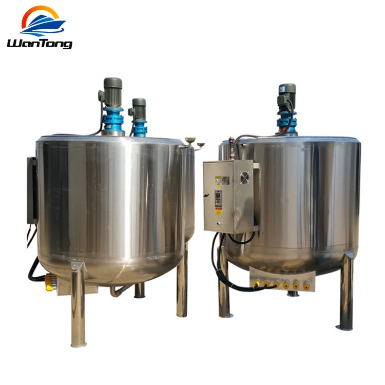 500L stainless steel jacket cooling mixing tank