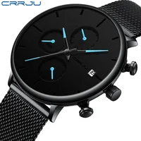 CRRJU2268 new simple personality waterproof watch classic black mesh belt calendar men's watch
CRRJU2268 new simple personality waterproof watch classic black mesh belt calendar men's watch