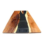 Walnut High End Special Design Solid Wood Slab Epoxy Resin Table Top