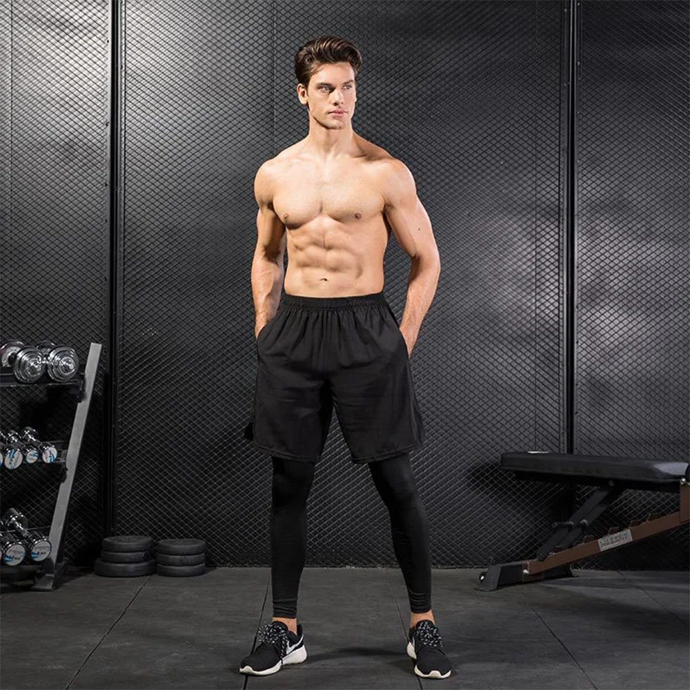 New Stock Sweat One in 2 Pieces Set Elastic Waist Fitness Fitness Gym Sports Pants For Men Yoga Gym Running
New Stock Sweat One in 2 Pieces Set Elastic Waist Fitness Fitness Gym Sports Pants For Men Yoga Gym Running
