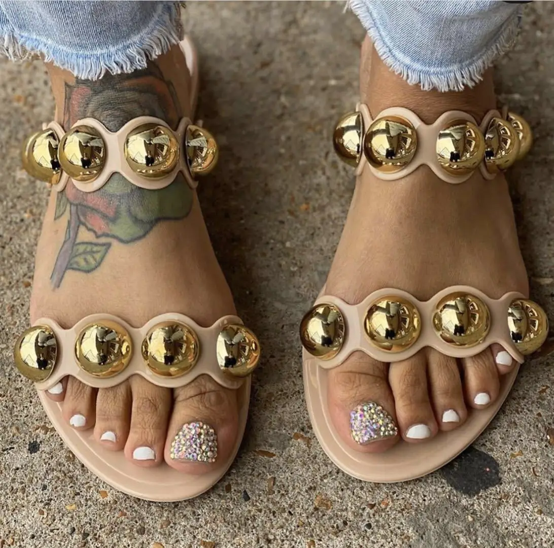SD-89 Latest custom Punk style round beads decorated double cross strap sandals slipper for women beach flat open toe sandals, Picture show , squine colors
SD-89 Latest custom Punk style round beads decorated double cross strap sandals slipper for women beach flat open toe sandals, Picture show , squine colors