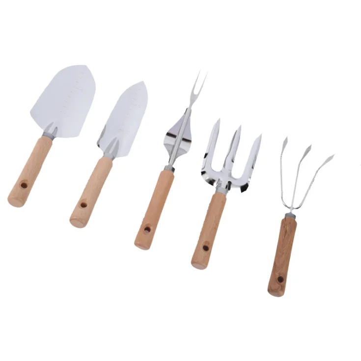 Garden Tools Set, 5 Piece Heavy Duty Stainless Steel Gardening Kit with Wood Handle, Indoor and Outdoor Hand Planting, Silver
Garden Tools Set, 5 Piece Heavy Duty Stainless Steel Gardening Kit with Wood Handle, Indoor and Outdoor Hand Planting, Silver