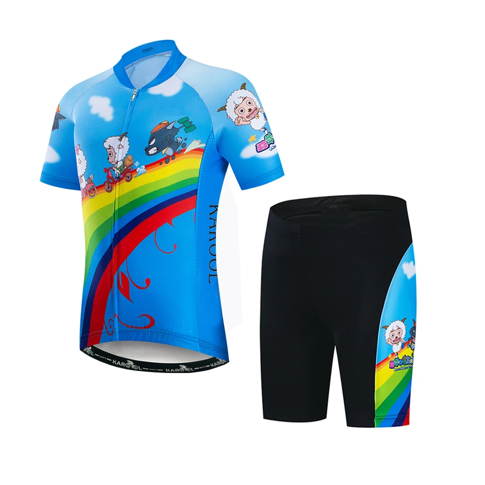 Karool Summer Children Cycling Shirt and Bottoms Popular Custom Wholesale Kids Cycling Set
Karool Summer Children Cycling Shirt and Bottoms Popular Custom Wholesale Kids Cycling Set
