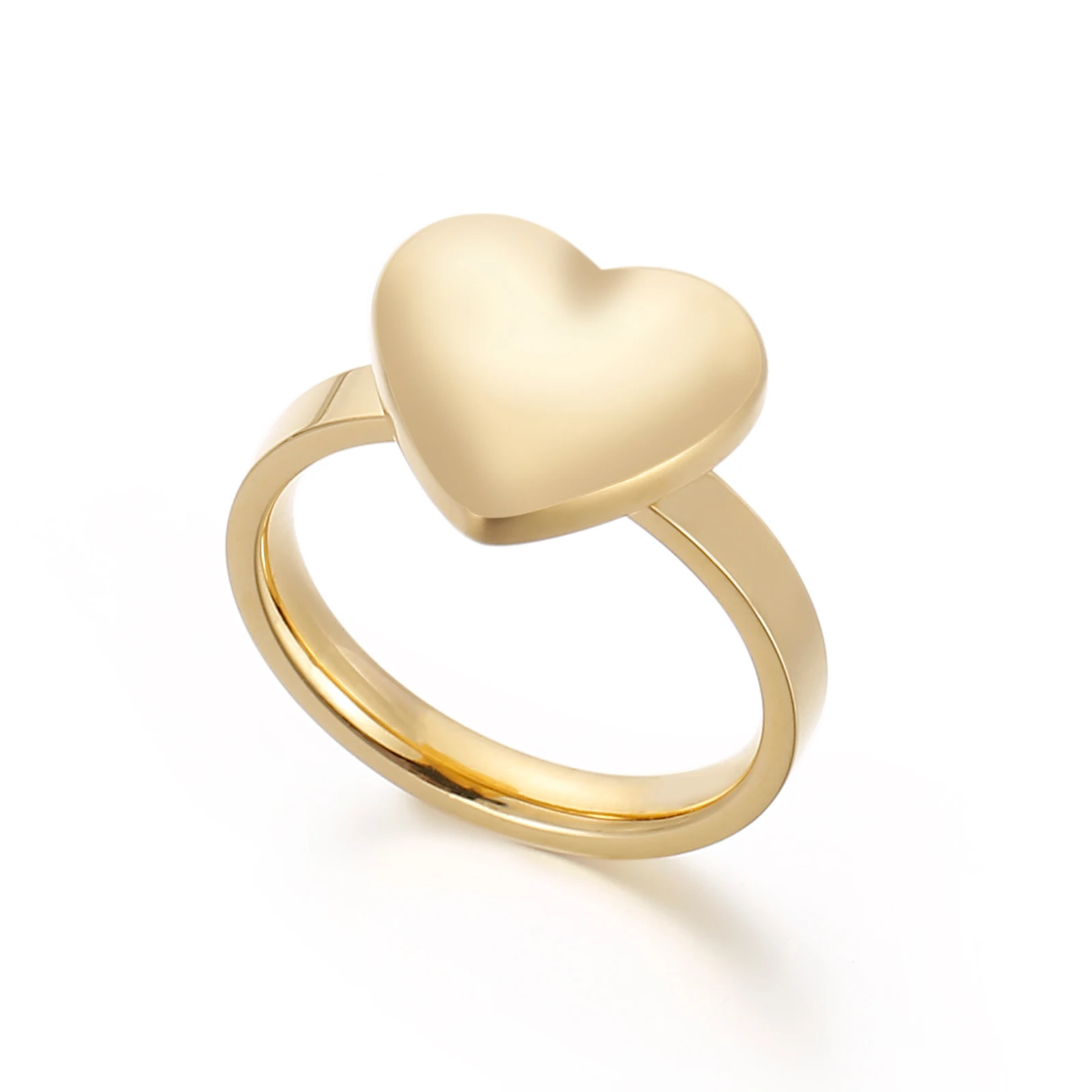 Wholesale cute finger ring 18K gold heart ring women simple stainless steel jewelry rings
Wholesale cute finger ring 18K gold heart ring women simple stainless steel jewelry rings