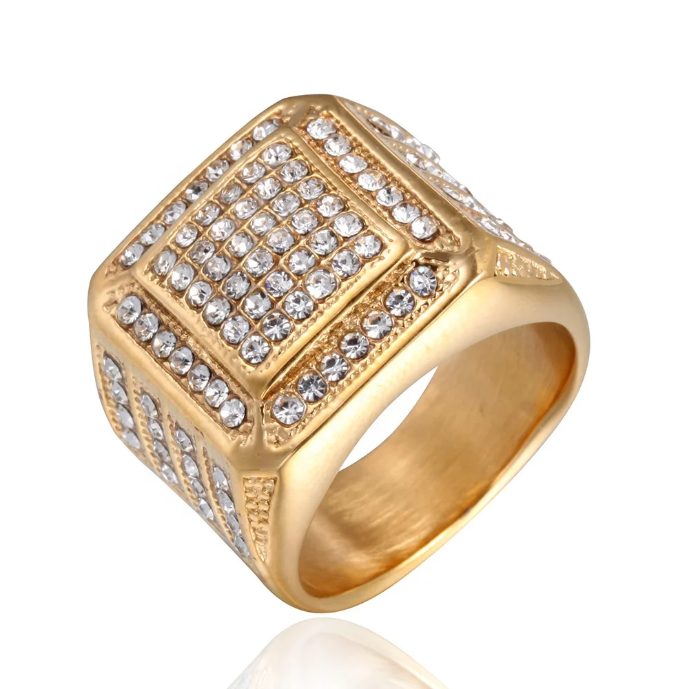 Factory wholesale simple 18k gold stainless steel jewelry men's ring hip hop CZ titanium steel ring, Picture shows
Factory wholesale simple 18k gold stainless steel jewelry men's ring hip hop CZ titanium steel ring, Picture shows