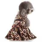 Leopard Print Pet Clothes Dog Dresses Apparel For Small Dogs Female