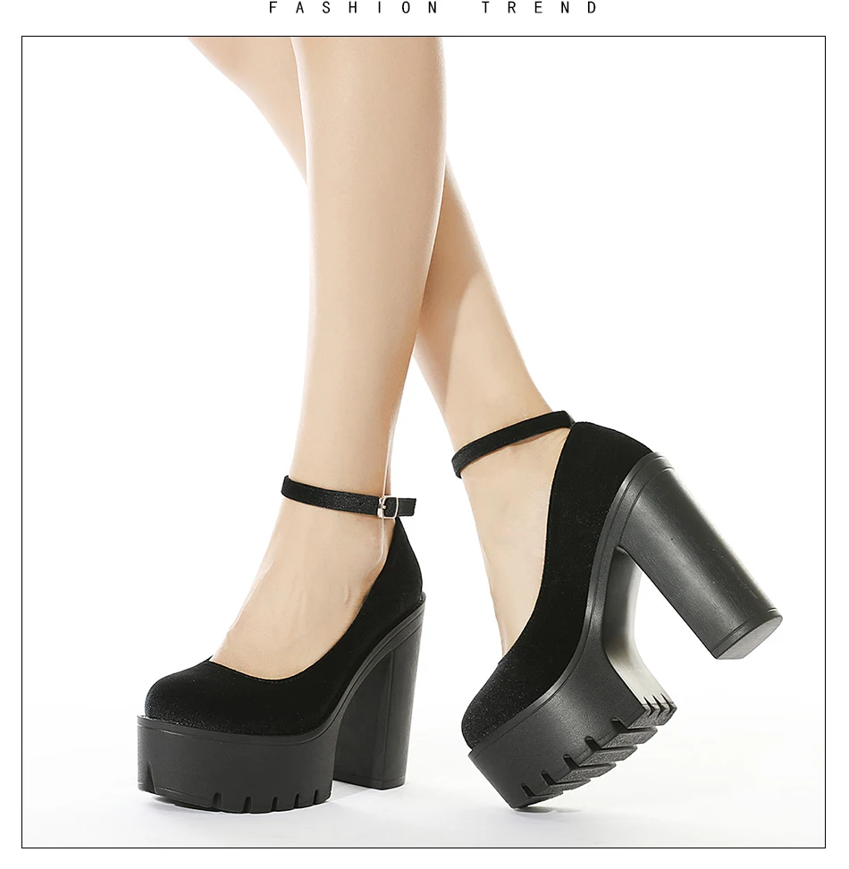 Gdgydh Spring Autumn Sexy Platform Women Pumps Shoes Woman Thick High Heels Shoes Female Black Rubber Sole Suede Platform Shoes
Gdgydh Spring Autumn Sexy Platform Women Pumps Shoes Woman Thick High Heels Shoes Female Black Rubber Sole Suede Platform Shoes