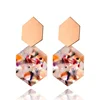 Fashion Jewelry 2019 New Resin Acrylic Drop colorful metal Geometric Earrings
