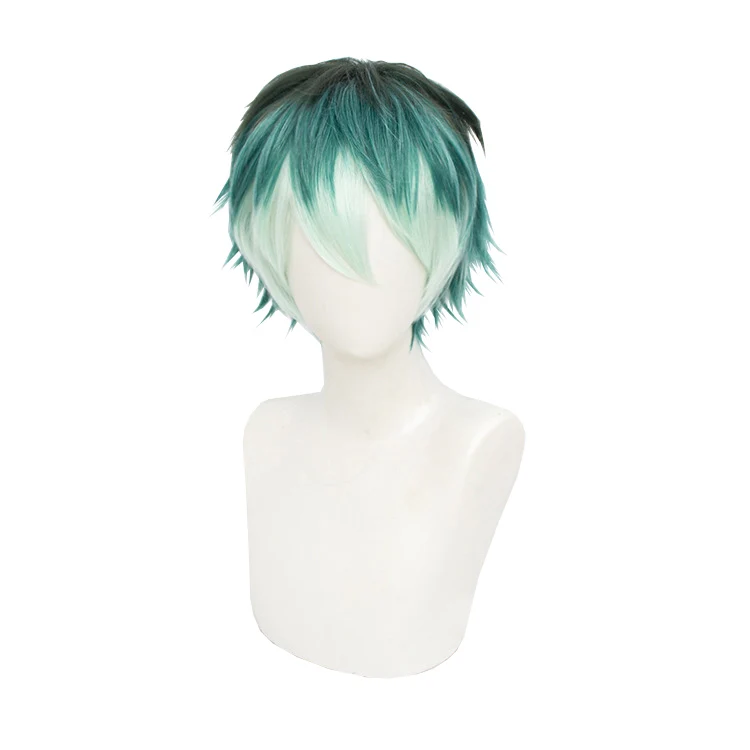 Green and White Three-layer Gradient Short Straight Wavy Synthetic Hair Natural Japanese Cosplay Party Male Anime Wigs, Pic showed
Green and White Three-layer Gradient Short Straight Wavy Synthetic Hair Natural Japanese Cosplay Party Male Anime Wigs, Pic showed