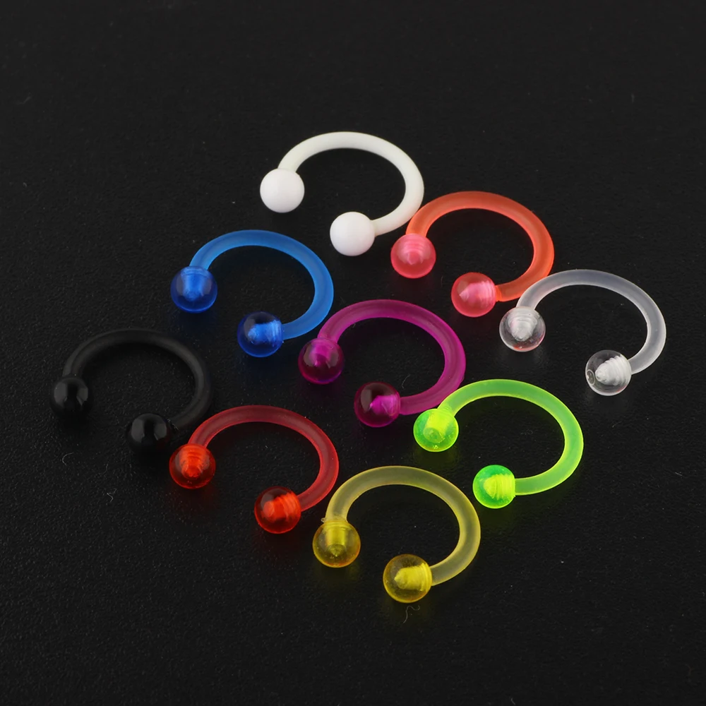 16g Acrylic Plastic Bioflex Horseshoe Bar 50pcs Lip Nose Eyebrow Ear Septum Ring Cartilage bar Retainer Body Jewelry Mix Colors
16g Acrylic Plastic Bioflex Horseshoe Bar 50pcs Lip Nose Eyebrow Ear Septum Ring Cartilage bar Retainer Body Jewelry Mix Colors