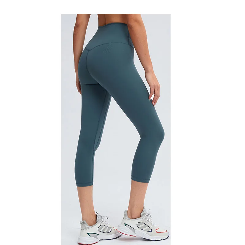Women's nude yoga cropped slimming leggings pants without embarrassing line fitness sports trousers for spring and summer, Customized colors
Women's nude yoga cropped slimming leggings pants without embarrassing line fitness sports trousers for spring and summer, Customized colors