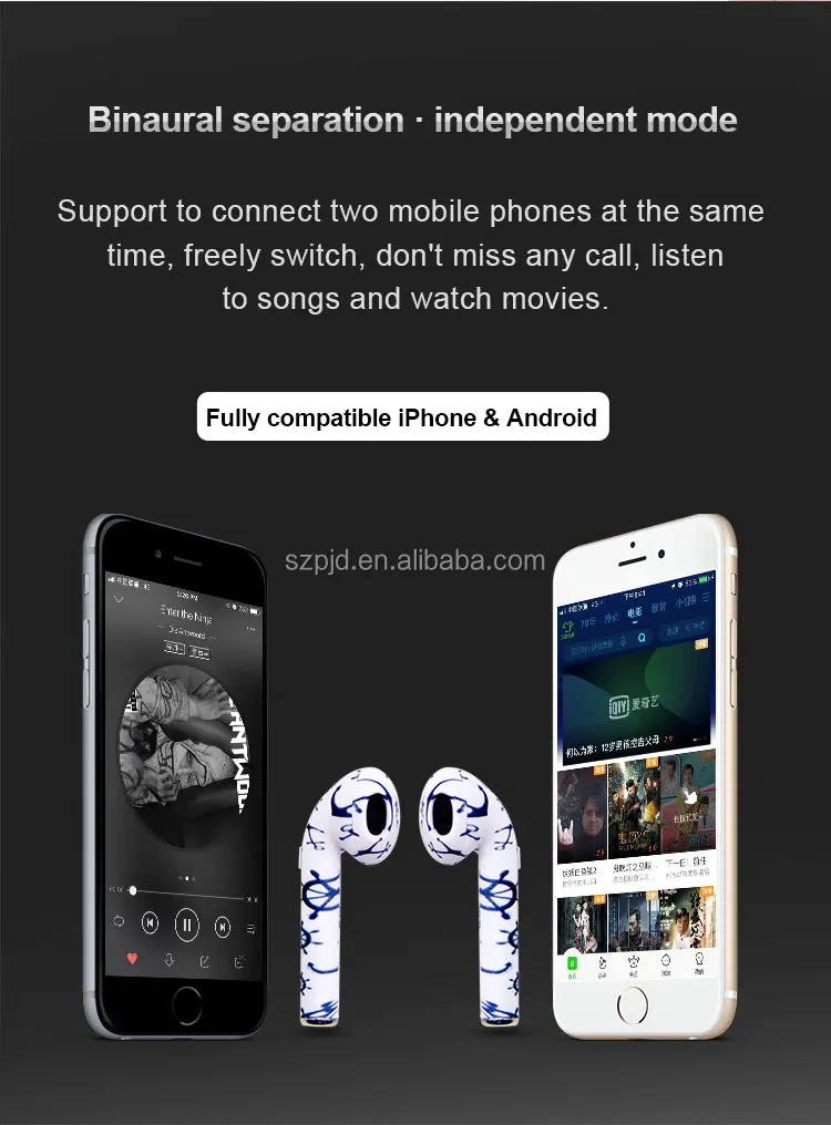 i9s tws Wireless Earphone Touch control Earbuds 3D Surround Sound and Charging case True Wireless Stereo Headphones - ANKUX.COM