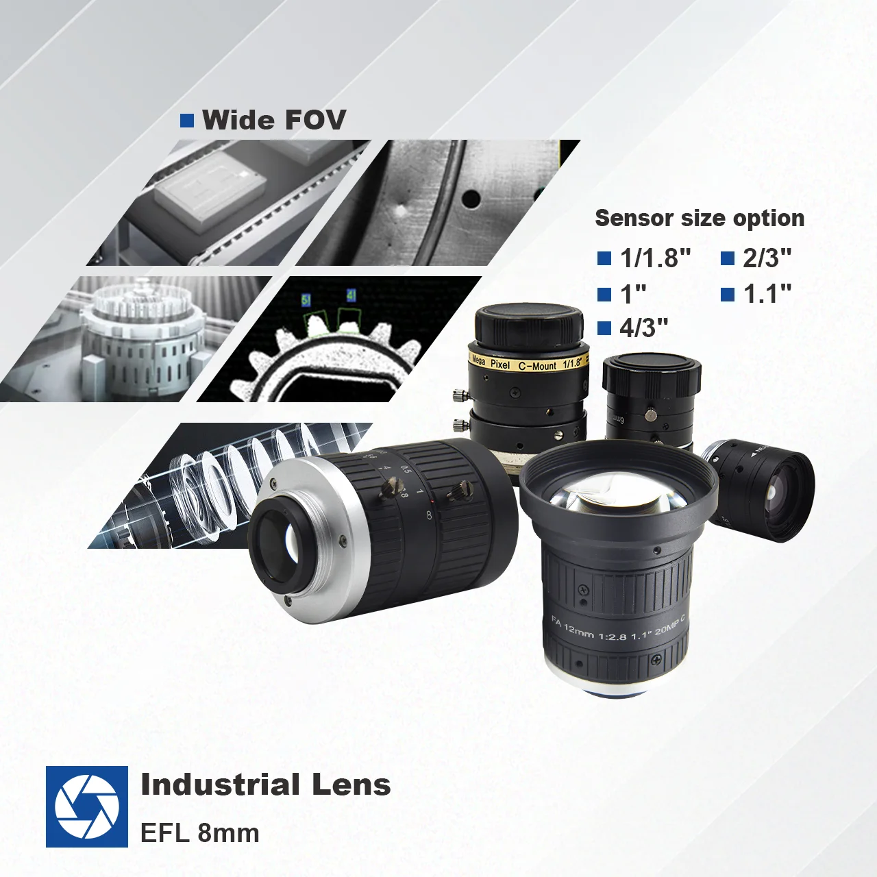 Promotion Sale 8mm Fixed Focal wide angle Industrial C mount Camera CCTV Lens for Machine Vision Inspection Contrastech
Promotion Sale 8mm Fixed Focal wide angle Industrial C mount Camera CCTV Lens for Machine Vision Inspection Contrastech