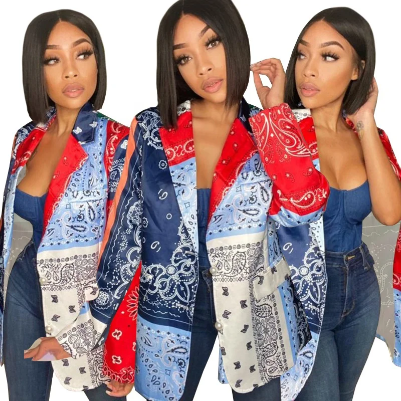 YD Wholesale price solid color trendy clothing long sleeve printed fashionable blazers ladies women
YD Wholesale price solid color trendy clothing long sleeve printed fashionable blazers ladies women