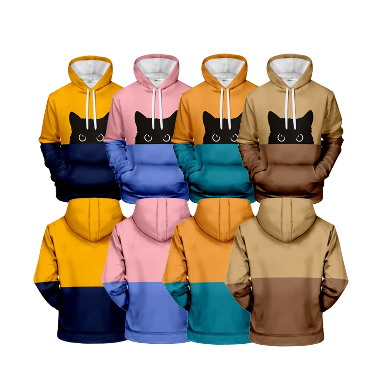 2021 Wholesale Polyester Hoodie Cat Print Sublimation Custom Print 3D Print Pullover Hoodies, Customized colors
2021 Wholesale Polyester Hoodie Cat Print Sublimation Custom Print 3D Print Pullover Hoodies, Customized colors