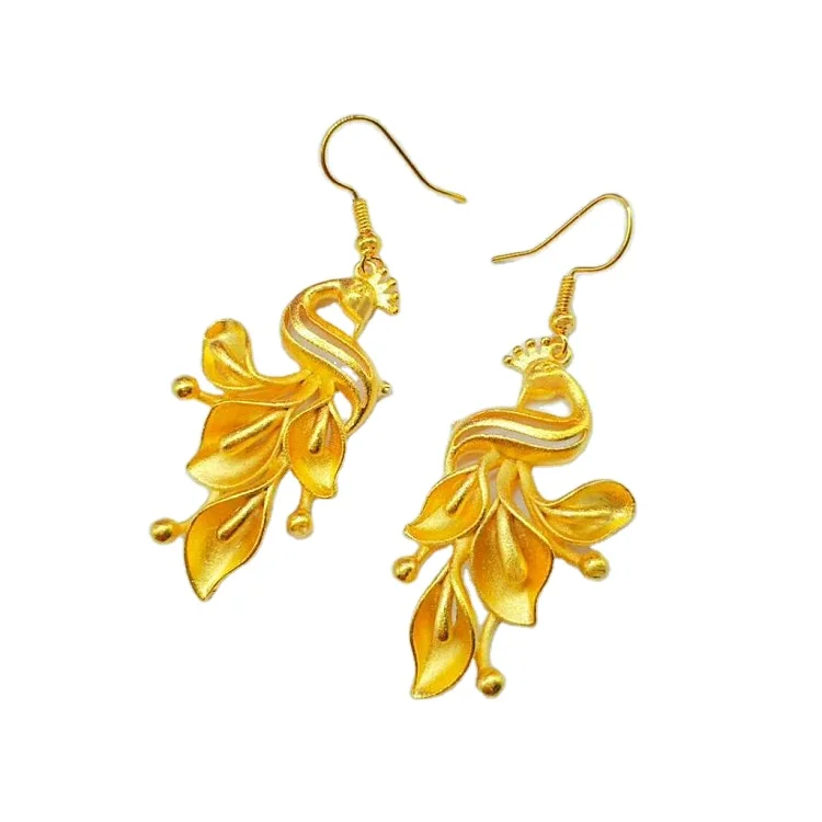 Gold Plated Peacock Earrings Matte Peacock Earrings Exquisite Craftsmanship Gold Ladies Jewelry
Gold Plated Peacock Earrings Matte Peacock Earrings Exquisite Craftsmanship Gold Ladies Jewelry