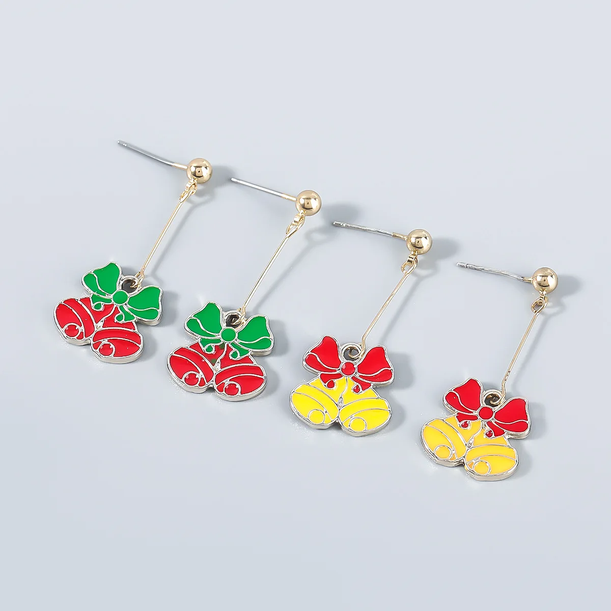 C&J 2 Colors Christmas Series 2021 Cute 18K Gold Plated Enamel Christmas Bell Christmas Earrings
C&J 2 Colors Christmas Series 2021 Cute 18K Gold Plated Enamel Christmas Bell Christmas Earrings