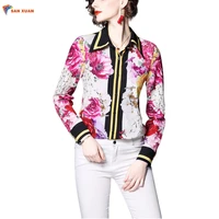 Western latest design hot selling high quality customized fashion red floral print casual long sleeve womens tops blouses
Western latest design hot selling high quality customized fashion red floral print casual long sleeve womens tops blouses