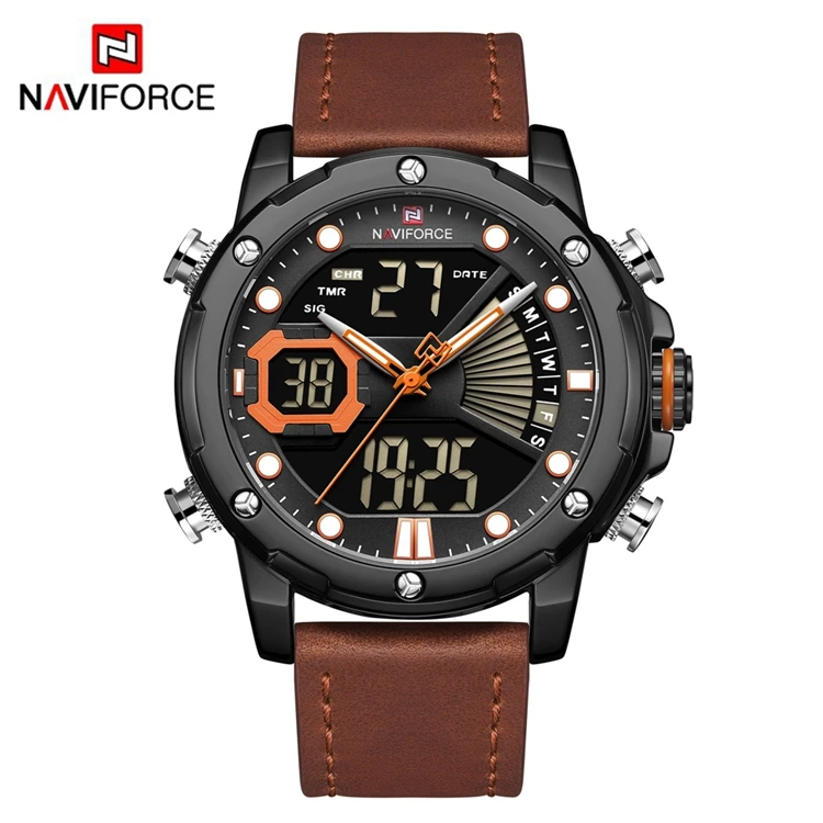 NAVIFORCE NF9172 Custom Logo Sport Men Dual Display Watches Waterproof Digital Quartz Leather Men Watches
NAVIFORCE NF9172 Custom Logo Sport Men Dual Display Watches Waterproof Digital Quartz Leather Men Watches