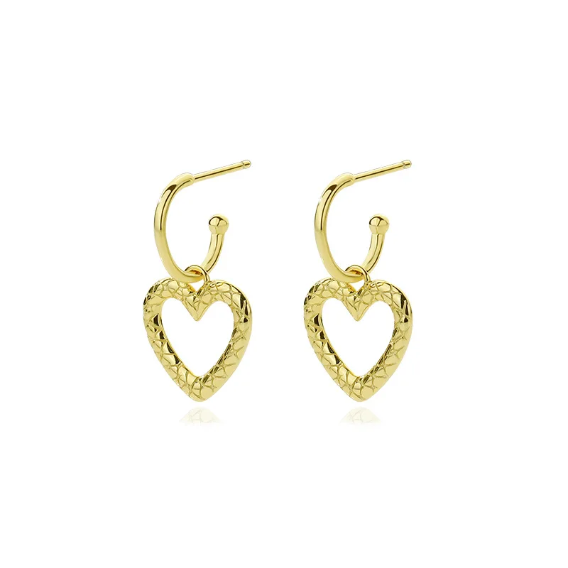 VIANRLA 925 Sterling Silver Jewelry Heart Earrings Valentine's Day 18k Gold Plated Earring For Women Free Laser Logo Wholesale
VIANRLA 925 Sterling Silver Jewelry Heart Earrings Valentine's Day 18k Gold Plated Earring For Women Free Laser Logo Wholesale