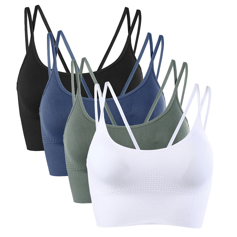 Women Back Shockproof Solid Color Sports Bra Seamless Wireless Bras High Quality Plus Size Yoga Sports Bra, White, black, army green, blue
Women Back Shockproof Solid Color Sports Bra Seamless Wireless Bras High Quality Plus Size Yoga Sports Bra, White, black, army green, blue
