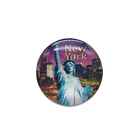 Custom Round Shape Glass Crystal Refrigerator Magnet Tourist Souvenir World City Fridge Magnet