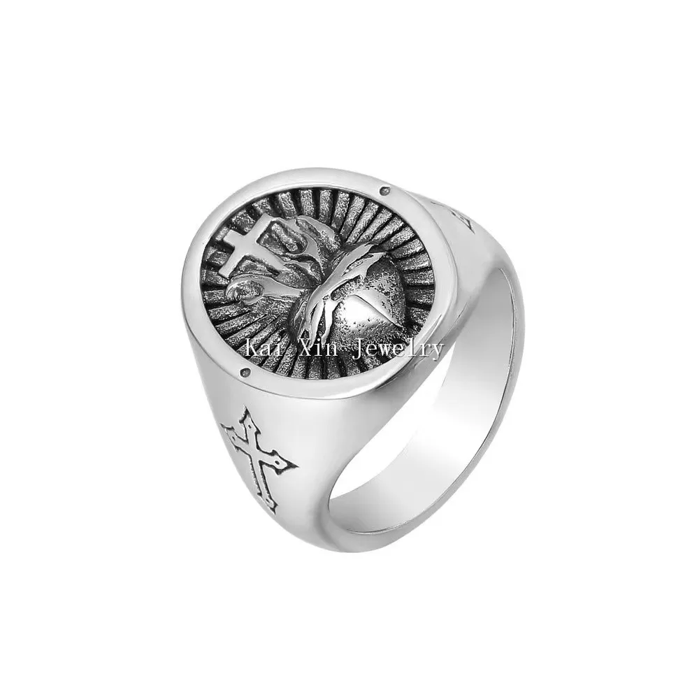 2021 fashion jewelry wholesale Christian Cross Ring Heart retro men's stainless steel ring
2021 fashion jewelry wholesale Christian Cross Ring Heart retro men's stainless steel ring
