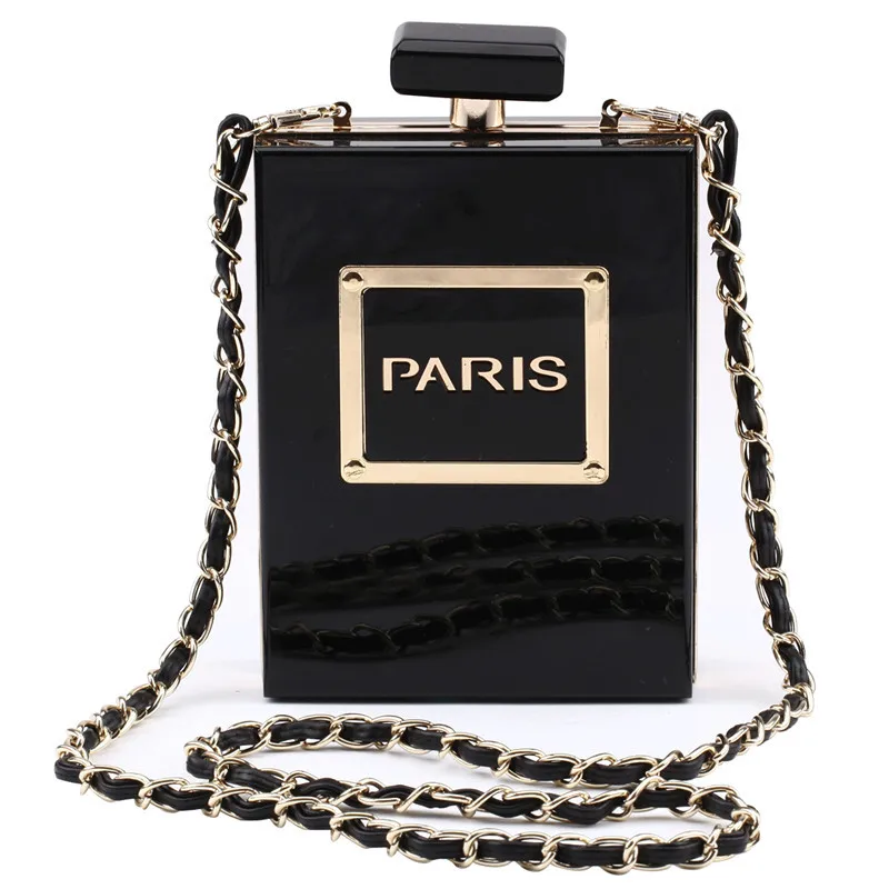HOT selling Purses Clutch Vintage Banquet Handbag Women Acrylic Gold Paris Perfume Shape Evening Bags, Customized
HOT selling Purses Clutch Vintage Banquet Handbag Women Acrylic Gold Paris Perfume Shape Evening Bags, Customized
