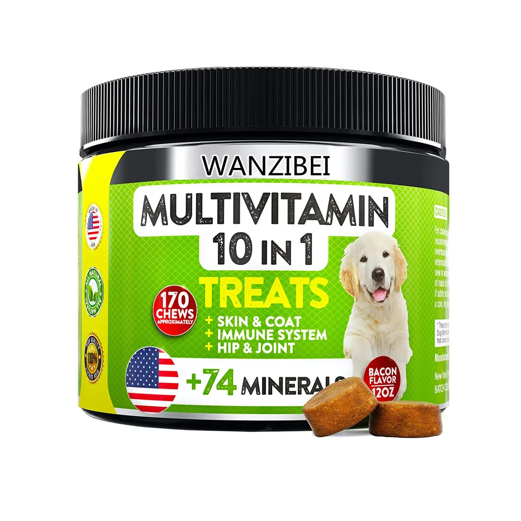 Wanzibei Dog Multivitamin Treats - Essential Dog Vitamins for Hip & Joint Support + Digestion, Skin & Coat - 170 Soft Chews
Wanzibei Dog Multivitamin Treats - Essential Dog Vitamins for Hip & Joint Support + Digestion, Skin & Coat - 170 Soft Chews