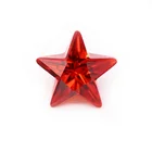 Garnet color zircon gems star shape CZ gemstones