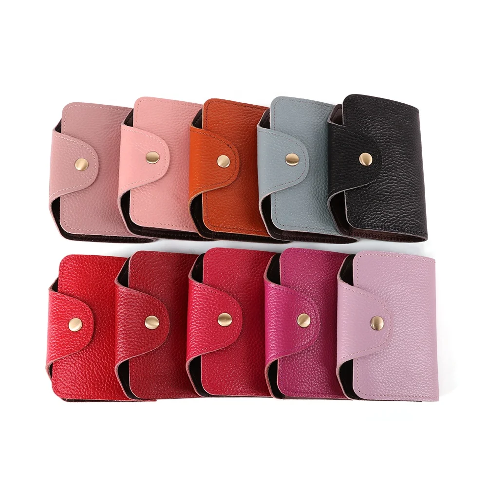 Buckle organ card holder RFID Women Genuine Leather Card Case Business Credit Card Casual Wallets Clutch Handbag, Customized color 
Buckle organ card holder RFID Women Genuine Leather Card Case Business Credit Card Casual Wallets Clutch Handbag, Customized color