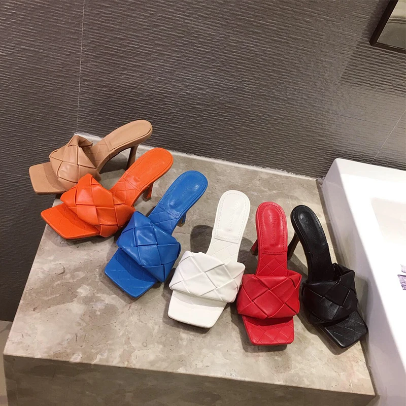High heel square open toe sandal weaving style fashion advanced personality sandals women's slippers fashion
High heel square open toe sandal weaving style fashion advanced personality sandals women's slippers fashion