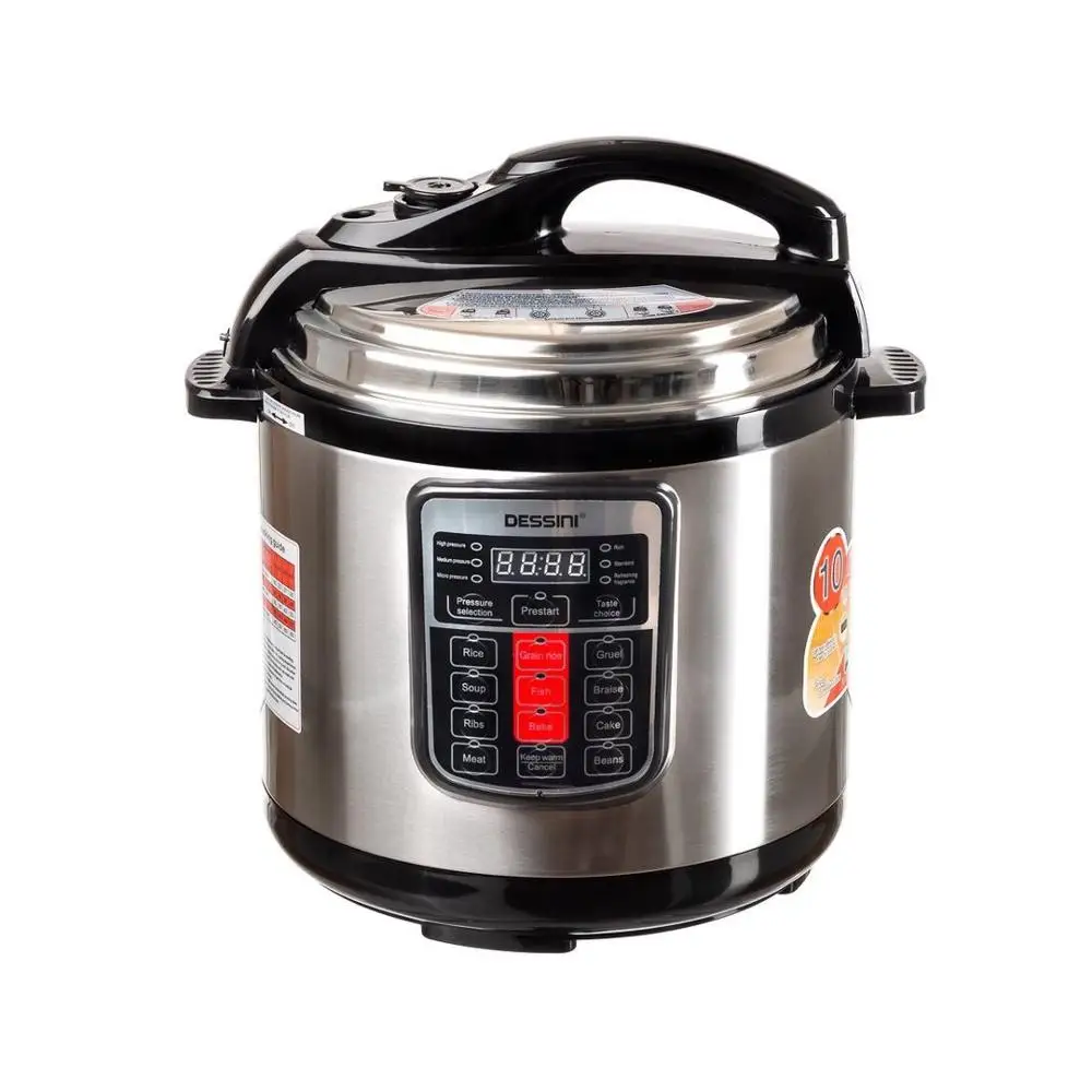 DESSINI electric pressure pot household pressure pot automatic 10 in 1 multi-function pot, Silver
DESSINI electric pressure pot household pressure pot automatic 10 in 1 multi-function pot, Silver