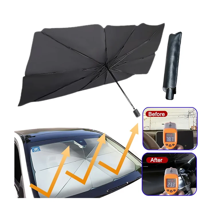 

Hot Sale UV-Blocking 190T Car Umbrella Foldable Car Sunshades Front Window Sunshades Sun Visor For Kids For AUDI
