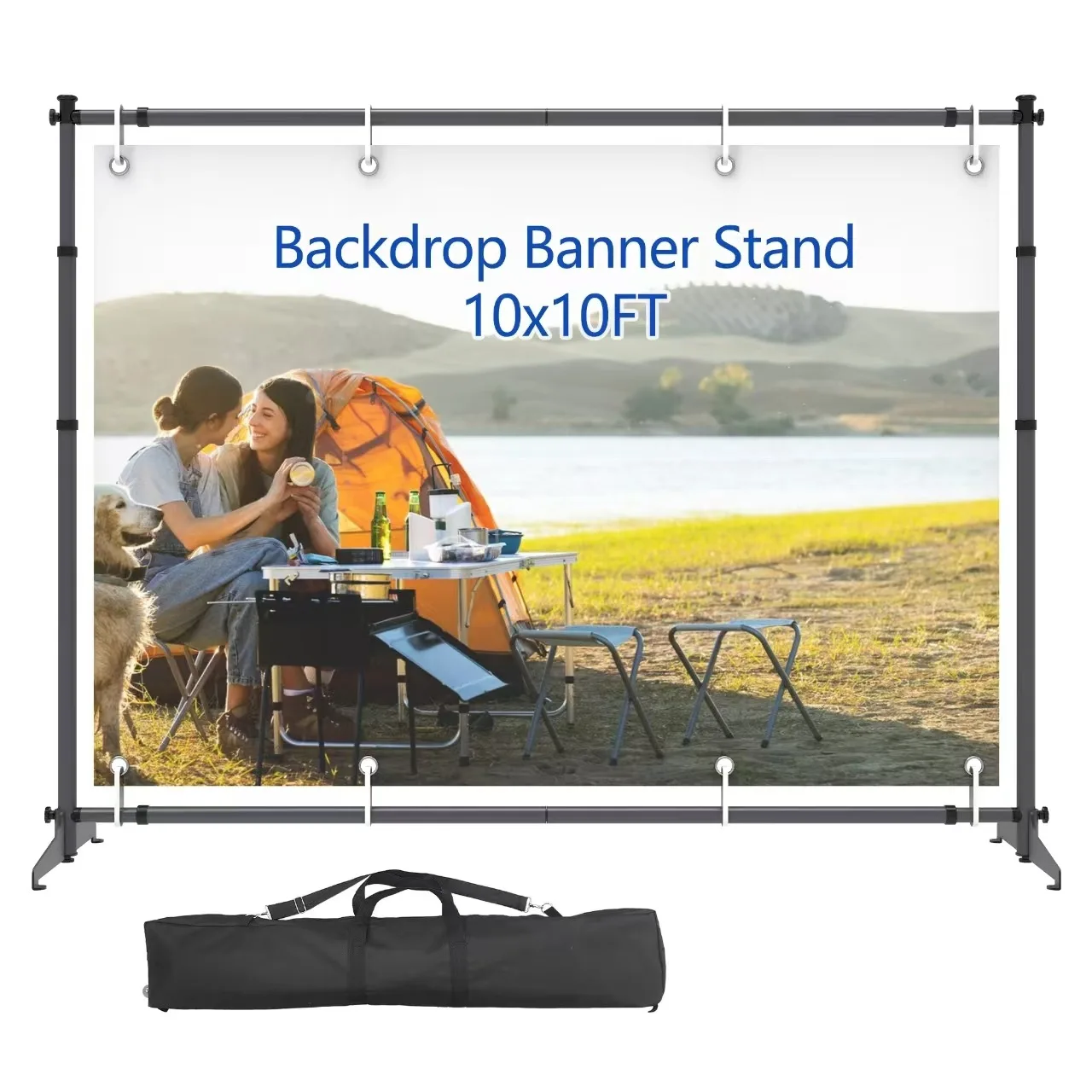 Giant Adjustable Tension Telescopic Fabric Backdrop Display Stand Main Material Metal Frame