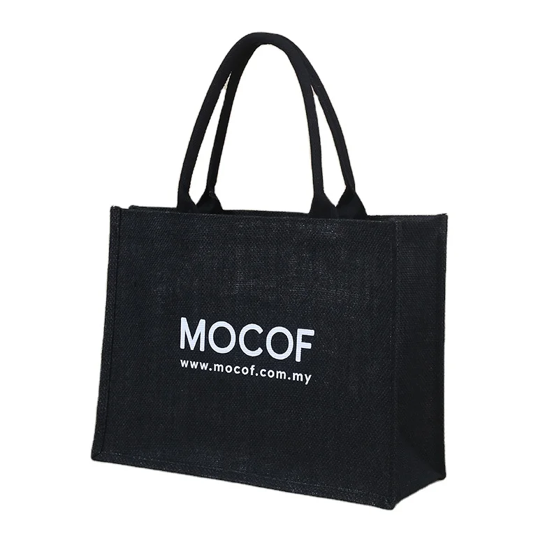 Manufacture recycled reusable customizable black burlap jute tote bag shopping, Customized color
Manufacture recycled reusable customizable black burlap jute tote bag shopping, Customized color